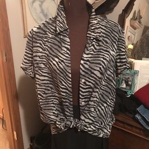 Animal print blouse